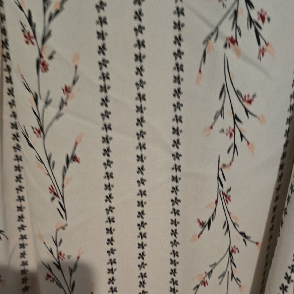 Kaari Blue White 3/4 Sleeve Blouse with Mandarin Collar - Picture 3 of 3